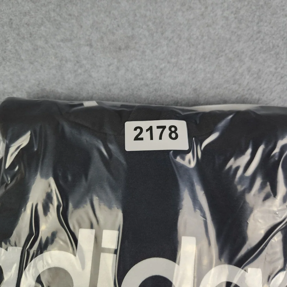 Adidas Hoodie Mens Medium‎ Black Essentials 3-Stripe Pullover Logo Sweatshirt